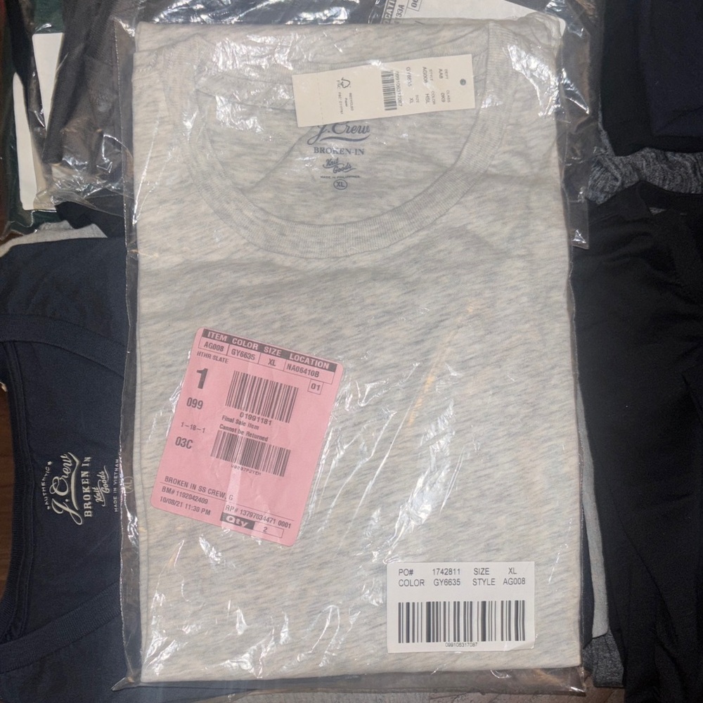 J. Crew Light Gray Crewneck Tee